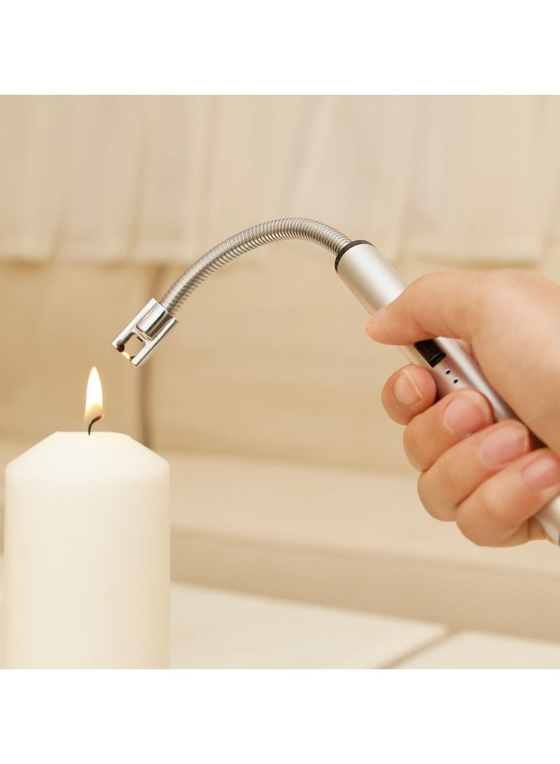 ريبال ولاعة إلكترونية قابلة لإعادة الشحن - ولاعة مقاومة للرياح وبدون لهب مع رقبة مرنة وقفل أمان وإيقاف تلقائي - ولاعة كهربائية صديقة للبيئة للمطبخ مع كابل شحن USB - Image 1