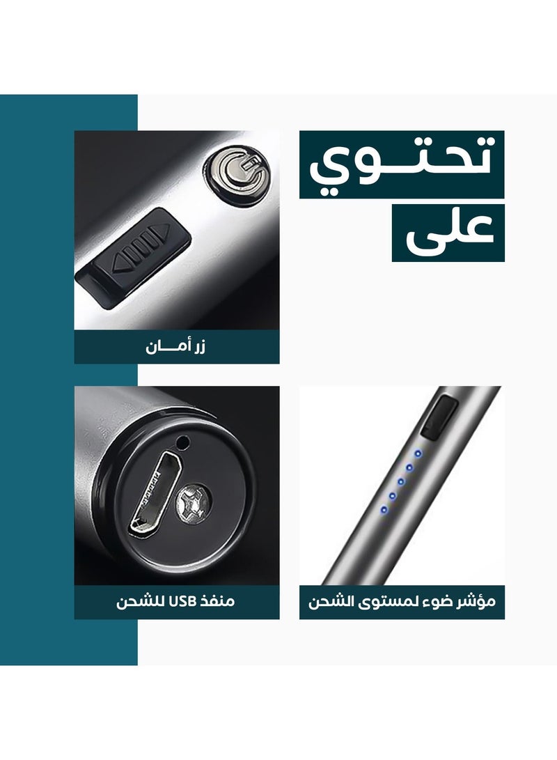 ريبال ولاعة إلكترونية قابلة لإعادة الشحن - ولاعة مقاومة للرياح وبدون لهب مع رقبة مرنة وقفل أمان وإيقاف تلقائي - ولاعة كهربائية صديقة للبيئة للمطبخ مع كابل شحن USB - Image 2