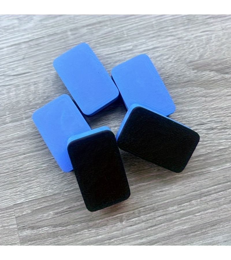 5 Blue Table Tennis Racket Cleaning Sponges Portable Paddle Rubber Set - Image 3