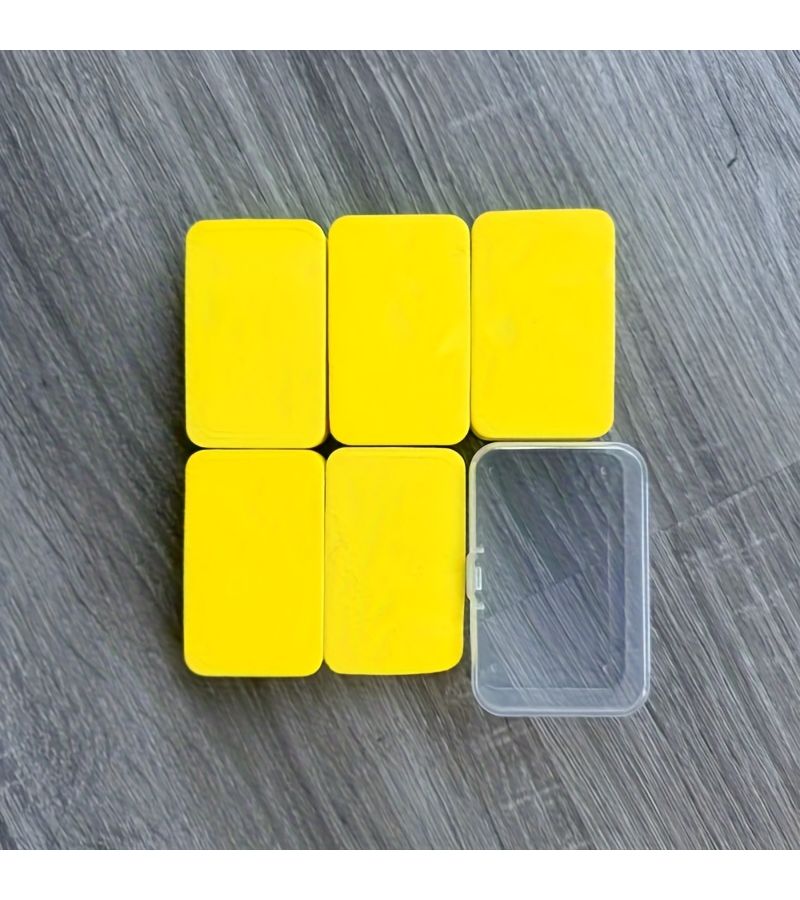 5 Blue Table Tennis Racket Cleaning Sponges Portable Paddle Rubber Set - Image 2