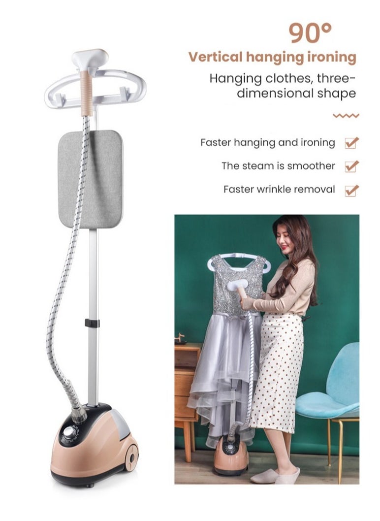 Denx - Professional Garment Steamer, 2 in 1, Flatbed Vertical Steamer, 2000W, Fast Heating with 1.8L Water Tank - Image 1