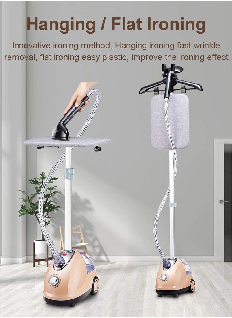 Denx - Professional Garment Steamer, 2 in 1, Flatbed Vertical Steamer, 2000W, Fast Heating with 1.8L Water Tank - Image 1