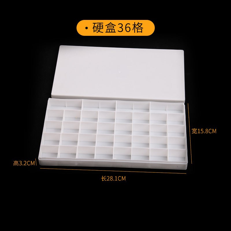Square White 24-Well Watercolor Palette with Sealing Lid 36 box palette 
