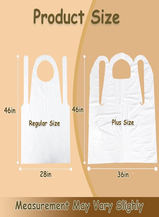 Urby Extra Large Disposable Aprons Adults Plus Size, Or Full Body Coverage. Ideal For XL, XXL or Plus, Waist W38+. Mandiles. Plus Size. White 25pk - Image 2