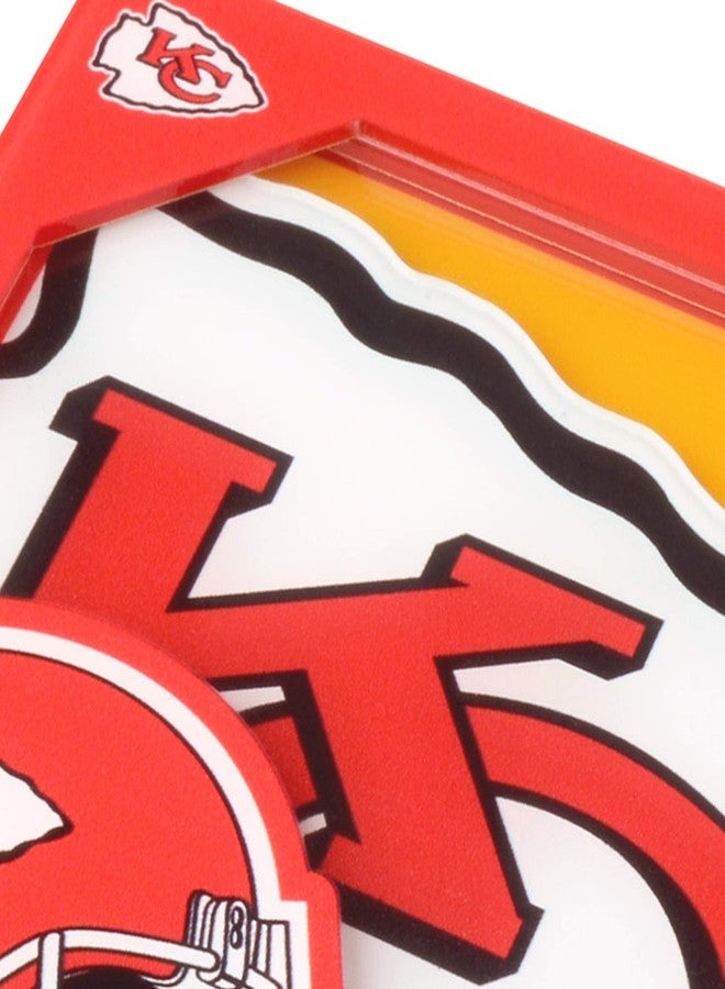 YouTheFan NFL Kansas City Chiefs 3D Logo Series Coaster 4" x 4" - Image 4