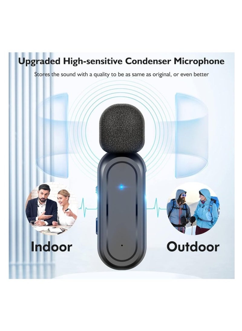 Beauenty Wireless Lavalier Microphone For IPhone IPad, Plug And Play Mini Mic With Charging Bin Earbud For YouTube TikTok Live Streaming Gaming (2 Lightning Mics) - Image 2