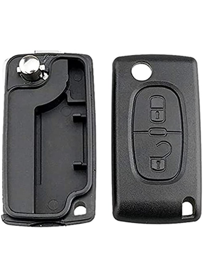 2 Buttons Key Shell Compatible Ce0523 Folding Flip Key For Peugeot 207 307 308 407 408 3008 5008 Citroen C2 C3 C4 C5 C6 C8 (2 Buttons Ce0523)
