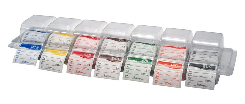 DayMark Day of the Week 2 Square Dissolvable Labels MondaySunday Label Dispenser Included 1750 labels
