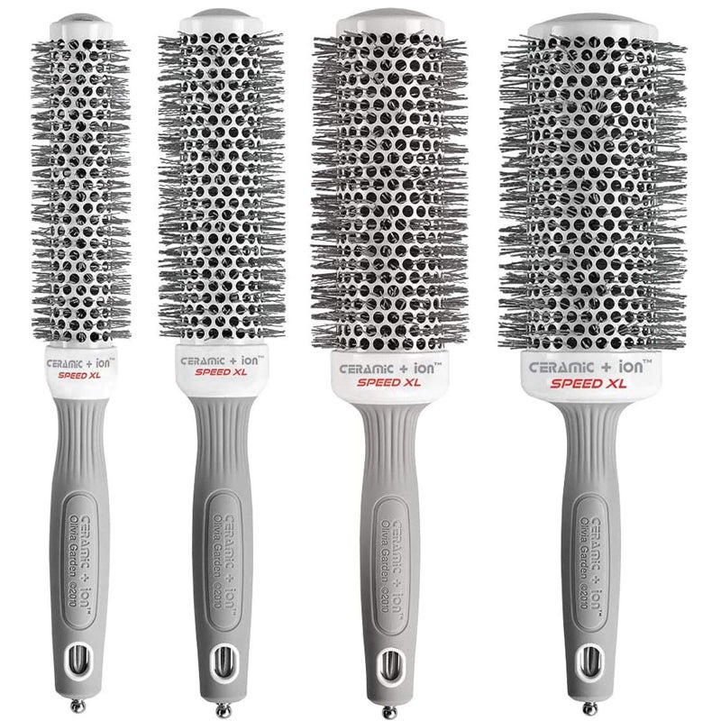 Olivia Garden Ceramic + Ion Speed XL - Extra-Long Round Thermal Hair Brush - Not Electrical - Professional Blowout Brush for Normal to Thick Hair - 1" to 1/8" - Diameter Barrel - CIXL-25,35,45,55 - Image 1
