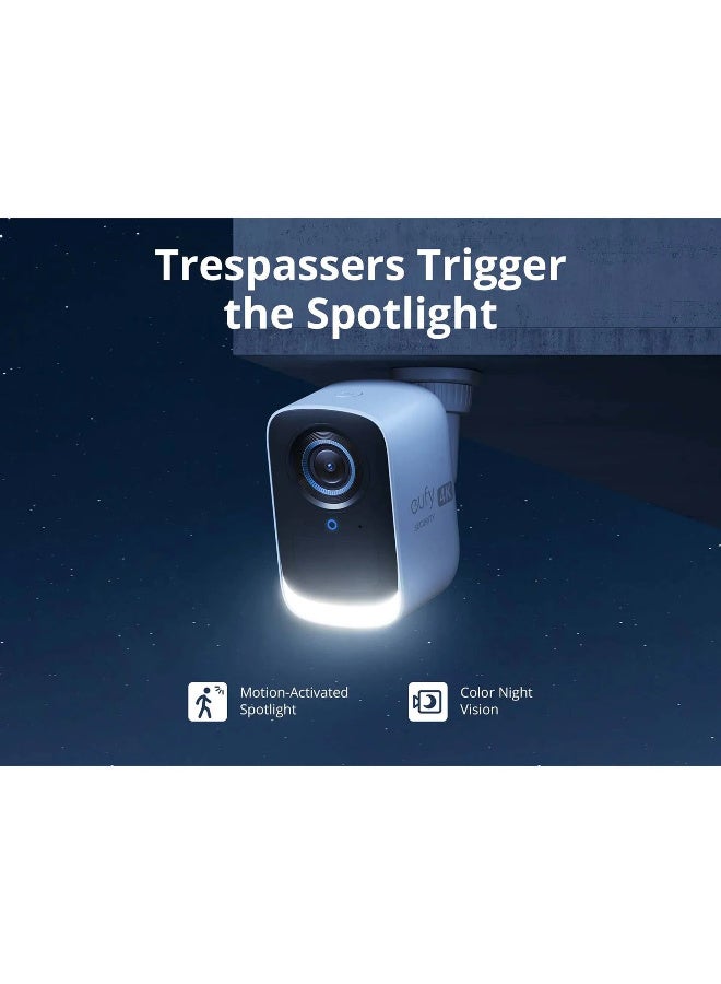 eufy Security S300 eufyCam 3C 2-Cam Kit Security Camera Outdoor Wireless, 4K Camera, Expandable Local Storage Up To 16TB, Face Recognition AI, Spotlight, Color Night Vision, No Monthly Fee - Image 3