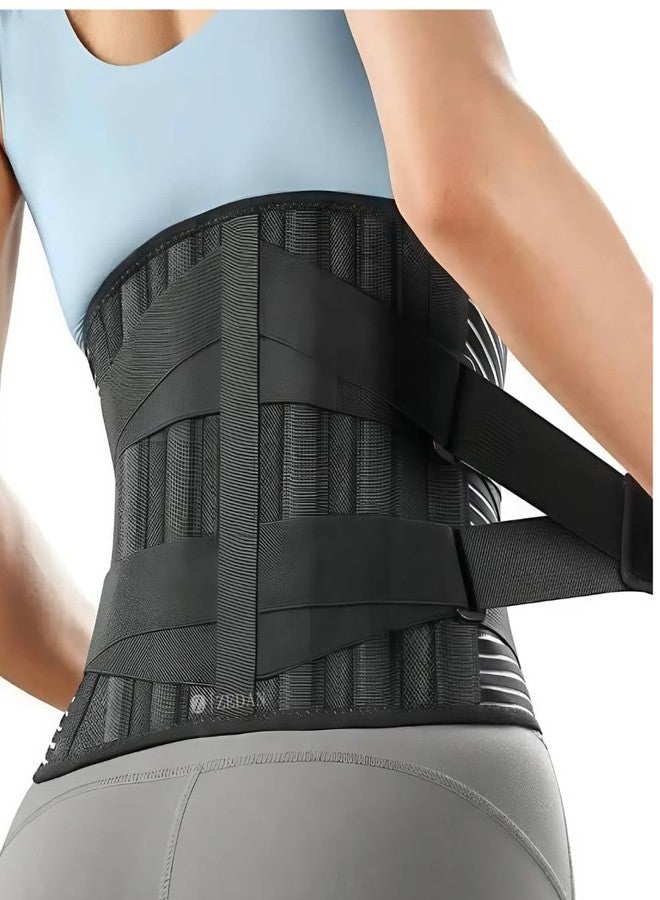 ZEDAN Lower Back Brace Lumar Support | Waist Belt for Back Pain & Sprains Relief | Compression Belt with Dual Adjustable Strap | For Men & Women | Universal - Image 1