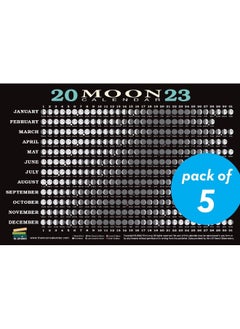 2023 Moon Calendar Card 5 pack: Lunar Phases, Eclipses, and More! 