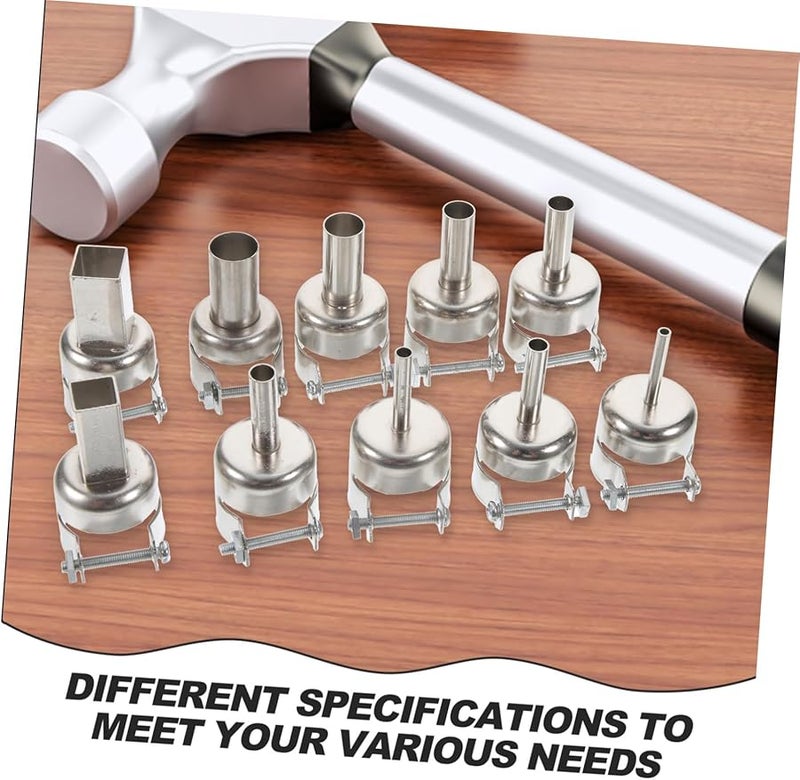 PartyKindom 10 قطعة من مجموعة فوهات لحام الهواء الساخن لمحطة اللحام ومسدس التسخين - Image 5