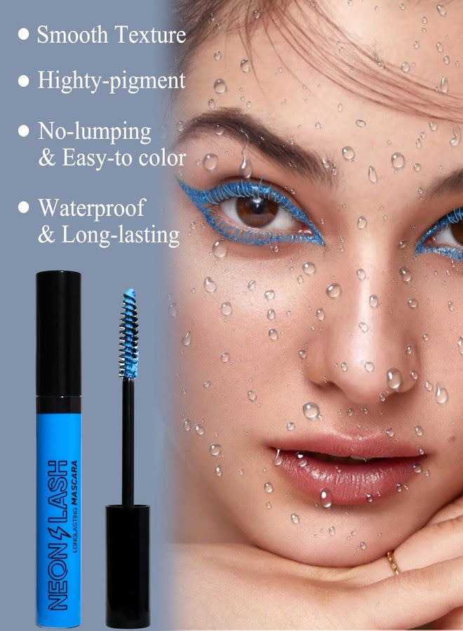 LYSdefeu UV Glow Colored Mascara, Purple Waterproof Colorful Mascara for Eyelashes - Image 5