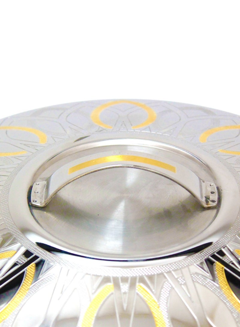 Rathore 8000ml Stainless Steel Double-Wall Insulated Hotpot Food Warmer With Golden Floral Design Thermal Serving Casserole Dish For Dining Table Catering And Family Gatherings - Image 4