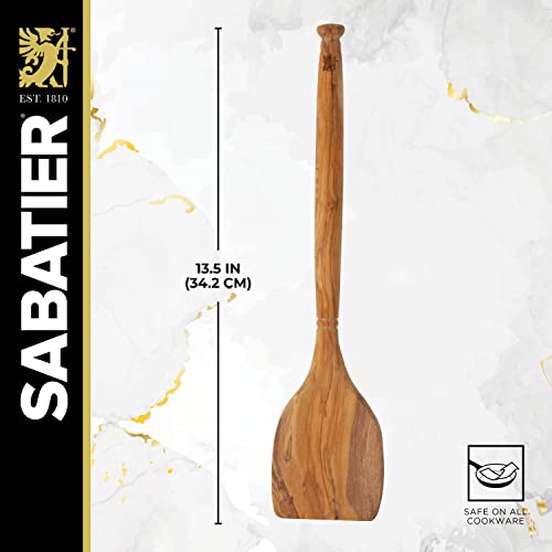 Sabatier Olivewood Turner, Perfect for flipping, scraping, and chopping food, 13.96 x 3.30 x 0.83 " - Image 2
