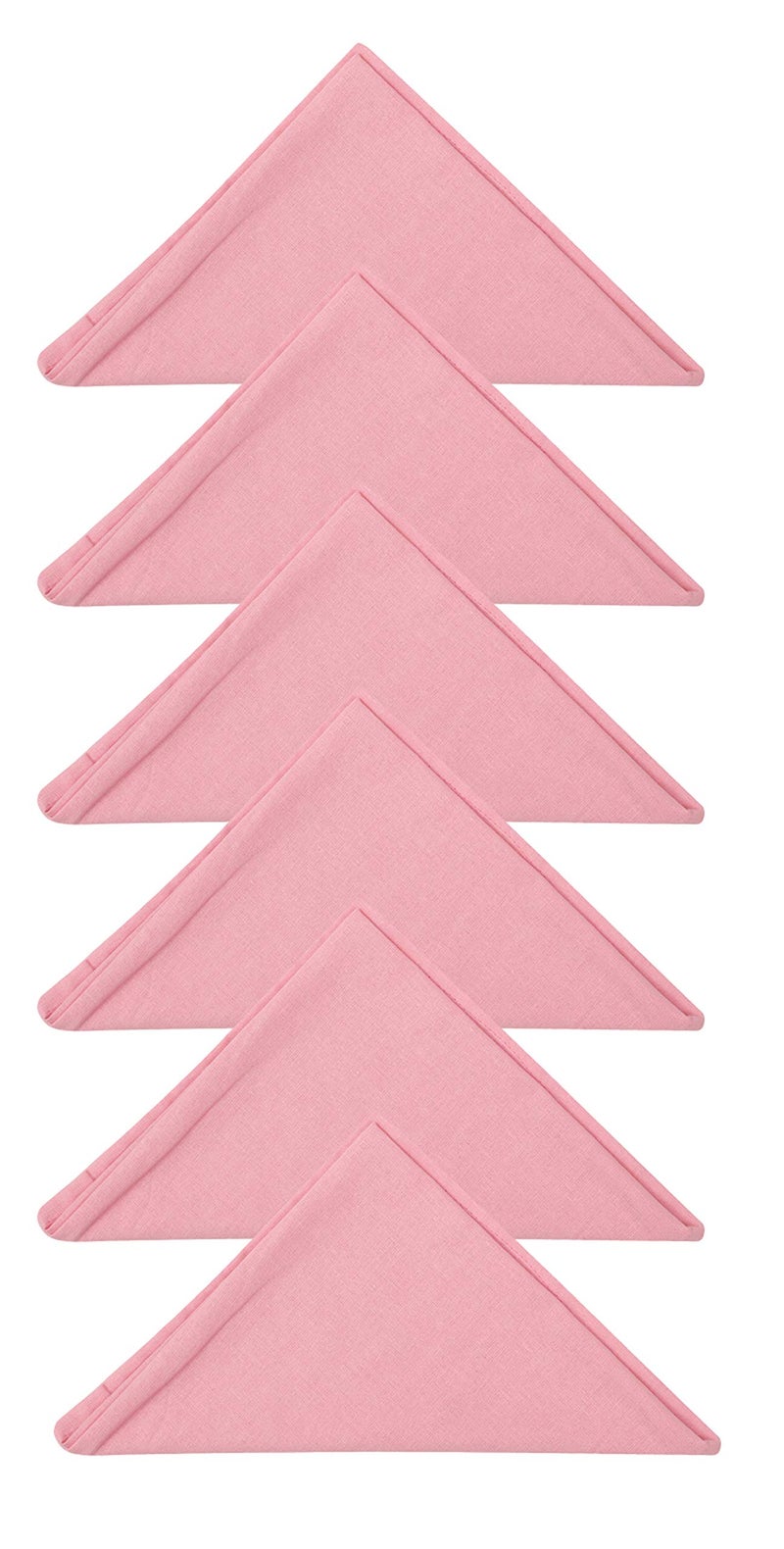 Dekor World Cotton Pink Ogee Printed and Solid Napkin Set (Pack of 12) - Image 3