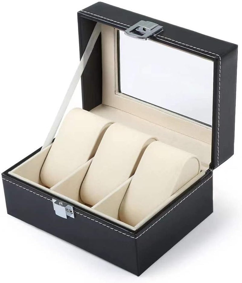 Awestuffs 3 Slot Watch Box for Men and Women - Image 1