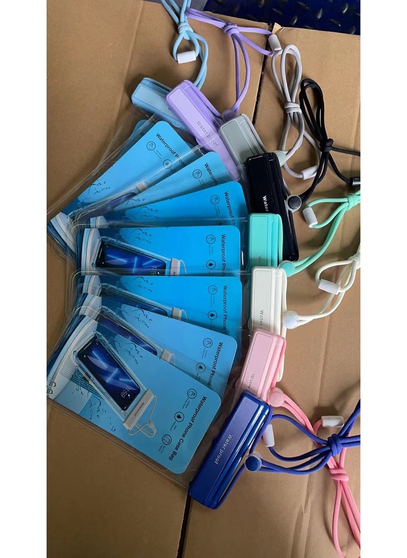 general New swimming diving mobile phone waterproof bag tpu touch screen dustproof Waterproof mobile phone bag transparent mobile phone waterproof case White foreign trade English manual