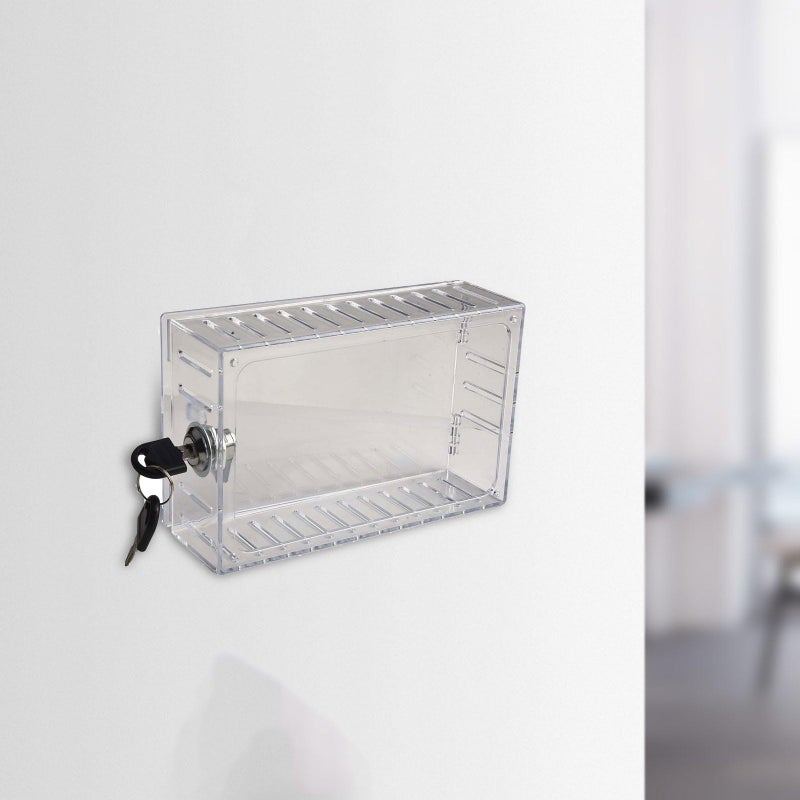 Tall Clear Acrylic Thermostat Lock Box Cover with Wall Mount and 4 Digit Combination - Image 4