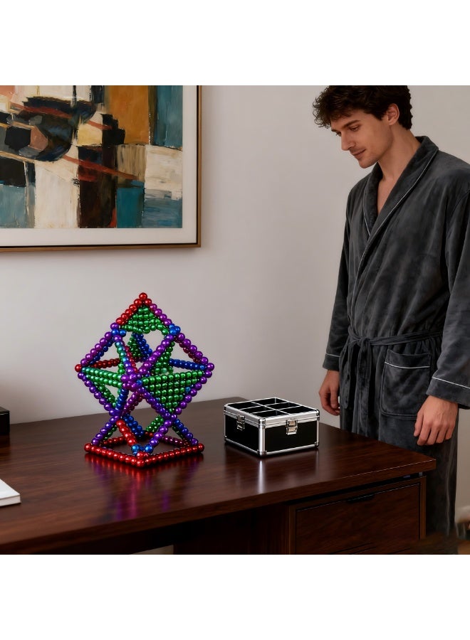 216 قطعة كرة مغناطيسية، كرة فidget مغناطيسية لتخفيف الضغط، كرة مغناطيسية مناسبة لتخفيف التوتر والمكتب - Image 2