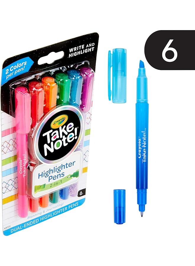 كرايولا أقلام تحديد الملاحظات وأقلام ذات طرفين بألوان متنوعة ومستلزمات مدرسية في المنزل وحرف يدوية للأطفال، عدد 6 - Image 3