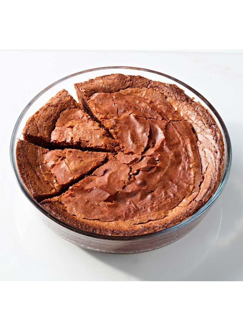 O'Cuisine ÔCuisine Round Cake Dish 1.5L Borosilicate Glass + Free Metaltex Set of 2 Whippy Pastry Spatulas 24cm | Durable & Elegant Baking Set  - Image 3