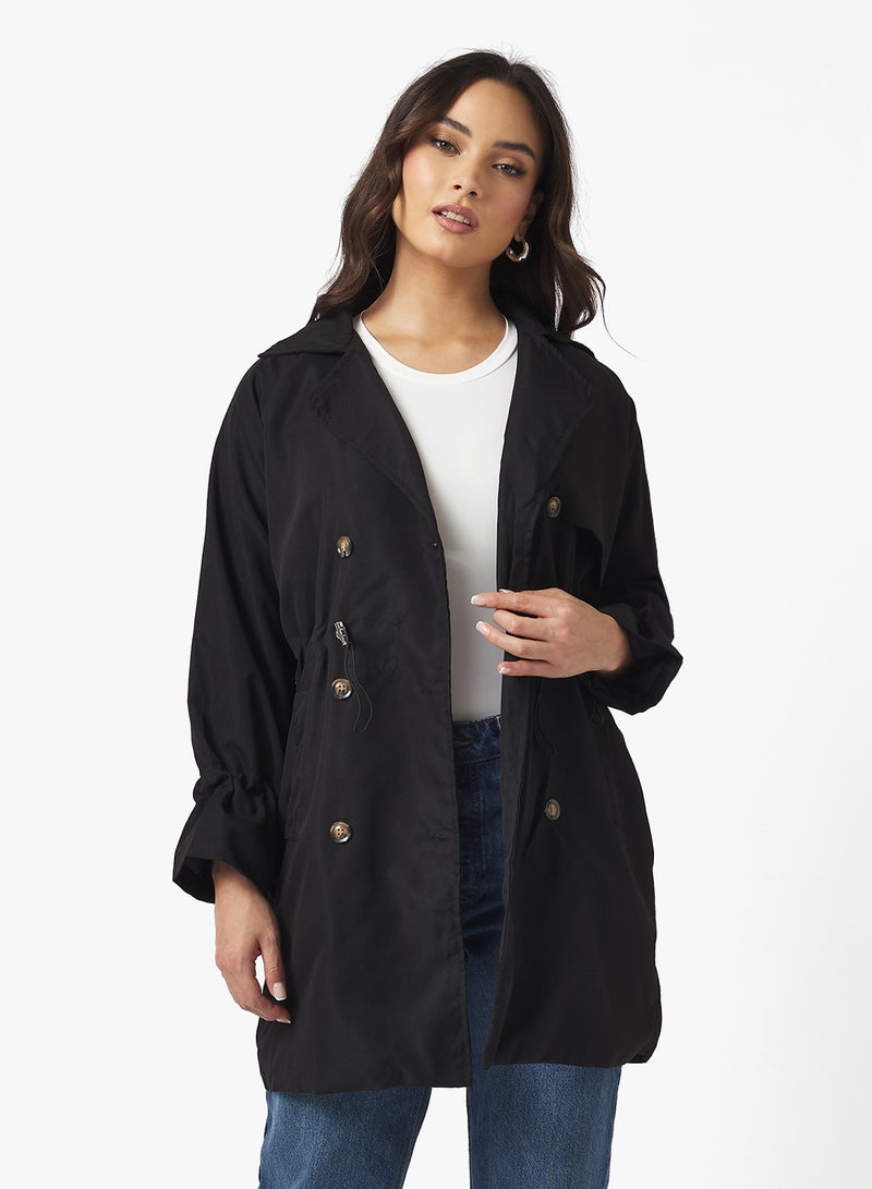 جينجر معطف ترنش منسوج كبير الحجم - Image 1