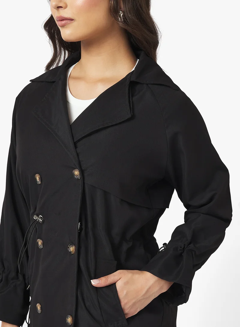 جينجر Oversize Woven Trench Coat