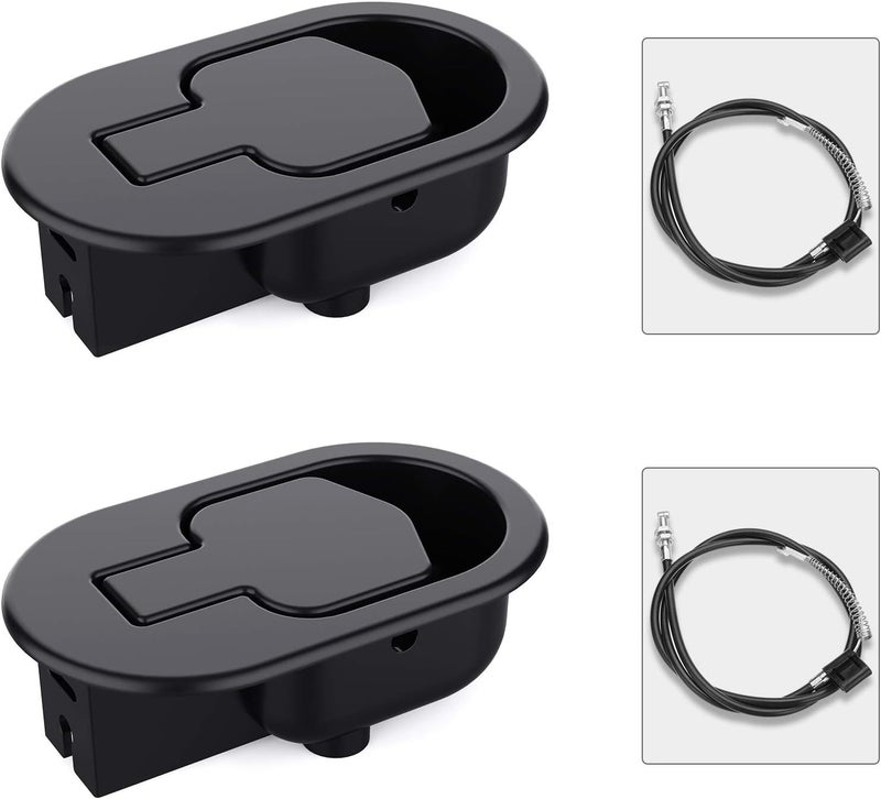 Baridwon 2 Sets Recliner Replacement Parts - Metal Recliner Handle, Release Pull Cable Fits Ashley & Most Recliner Sofas, Exposed Cable Length 5.1 Inches - Image 1