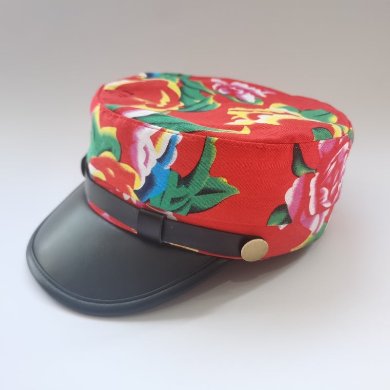 Four Seasons All-Match Hat Chanel Style Navy Hat Black Zhongshan Suit Flat Top Hat May 4Th Youth Republic Of China Student Hat - Image 3