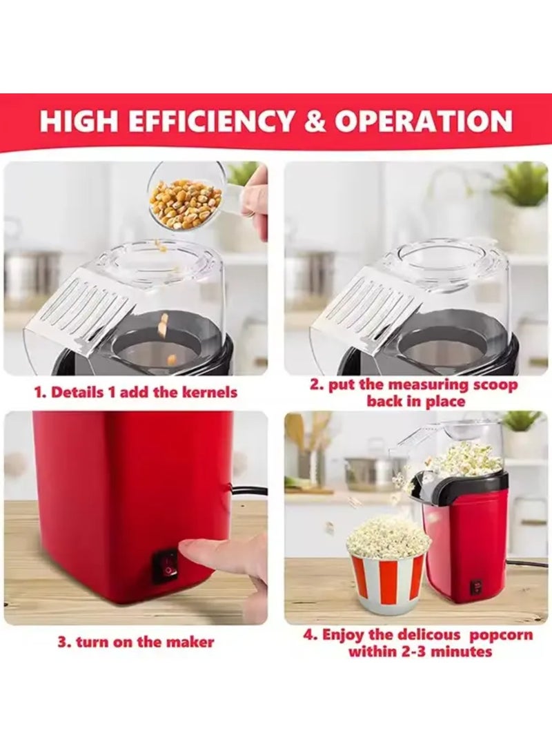 Household Mini Homemade Automatic Fast Hot Air Popcorn Maker Popcorn Machine Portable Popcorn Makers  - Image 3