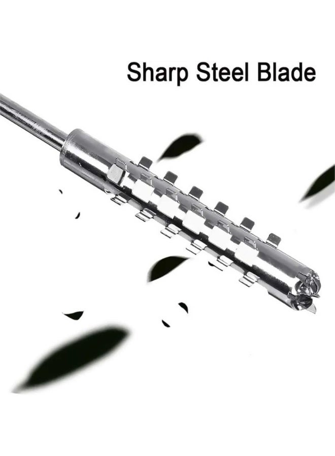 ريزونيكس أداة كهربائية لاسلكية 2 في 1 لتقشير الخضار والأسماك - قابلة لإعادة الشحن، مصنوعة من الفولاذ المقاوم للصدأ، مع رؤوس قابلة للتبديل للكوسا والفلفل والفواكه والمأكولات البحرية - Image 5