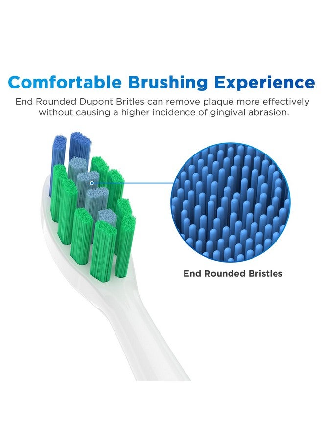 FreFeel Replacement Brush Heads for 2023 Waterpik Sensonic Toothbrush, with Covers, Compact, White, 5 Count - Image 5