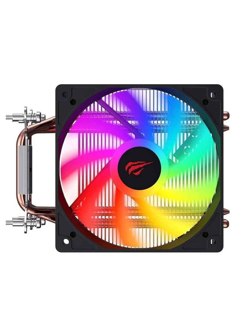 havit 120mm RGB CPU Fan Copper Tube Intel LGA1700 - model F2005  - Image 2