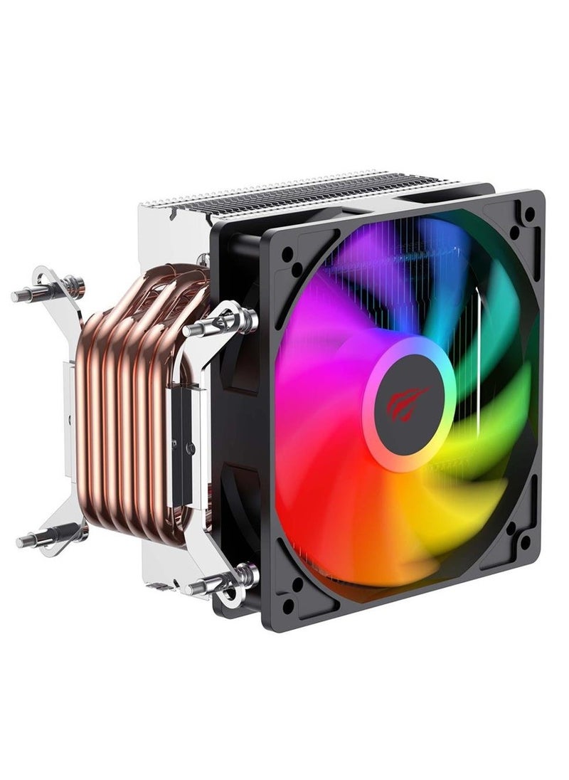 havit 120mm RGB CPU Fan Copper Tube Intel LGA1700 - model F2005  - Image 1