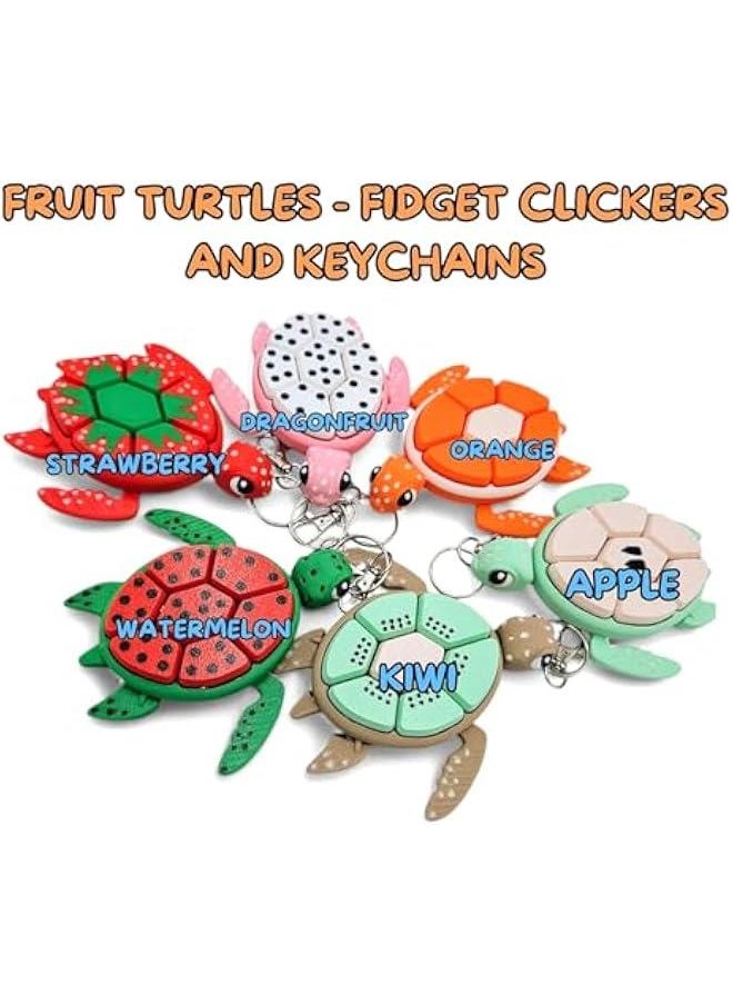 null - Fruit Series Turtle Fidget Clickers, 3D Sensory Figures Desktop Clickers, Fruit Turtle Fidget Clickers Autism, ADHD, Stress, Anxiety Relief - Image 1