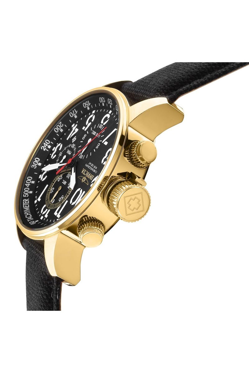 Invicta Men's 1515 I "Force Collection" 18k Gold Ion-Plated Stainless Steel and Black Cloth Watch - Image 3