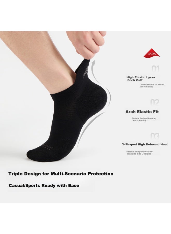 Pelliot Outdoor Hiking And Mountaineering Sports Socks For Men Shock Absorption Professional Running Sweat-absorbing Breathable Ankle Socks 166035023 White M - Image 2