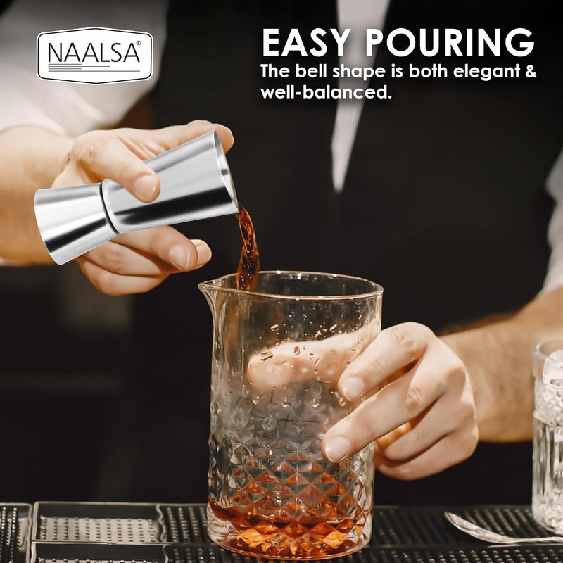 NAALSA مجموعة UDAN 2 قطعة مقياس بيغ مزدوج الجوانب 30 و 60 مل، دامرو وبيغ طويل، أدوات قياس المشروبات، ملحقات بار الجيجر - Image 5