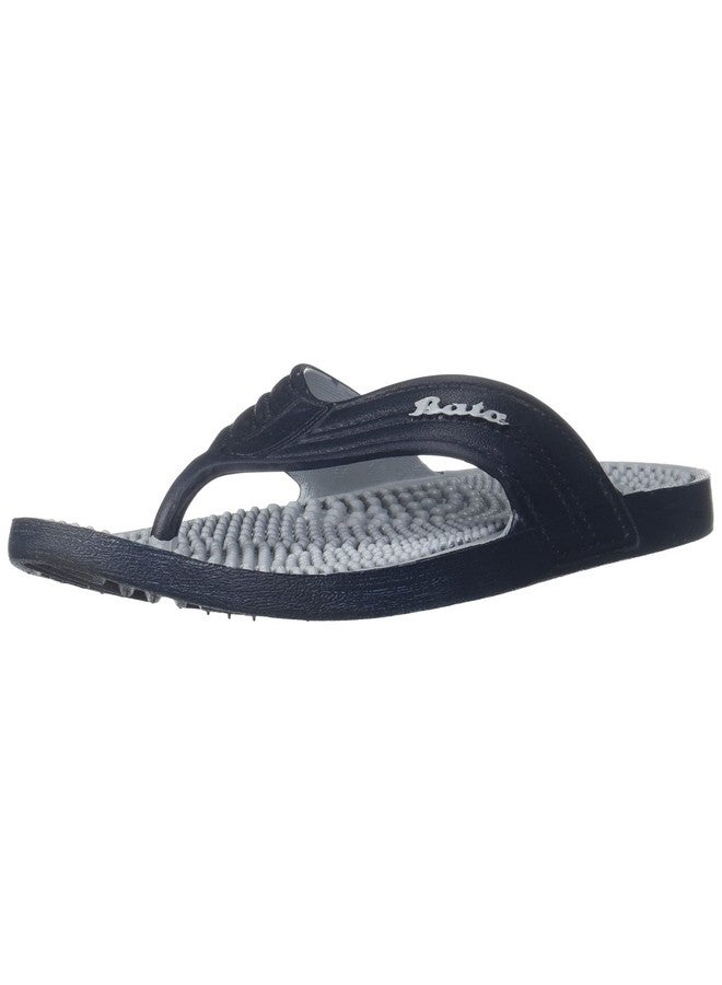 Bata Men's ALFRED TH Slippers (8729391_NAVY_7 UK) - Image 1