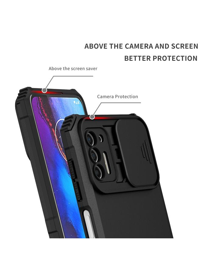 S-TOP Case For Motorola Moto G Stylus 2021 Stereoscopic Holder Sliding Camshield Phone Case - Image 5