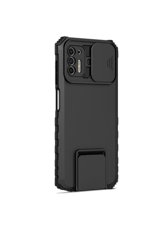 S-TOP Case For Motorola Moto G Stylus 2021 Stereoscopic Holder Sliding Camshield Phone Case - Image 2