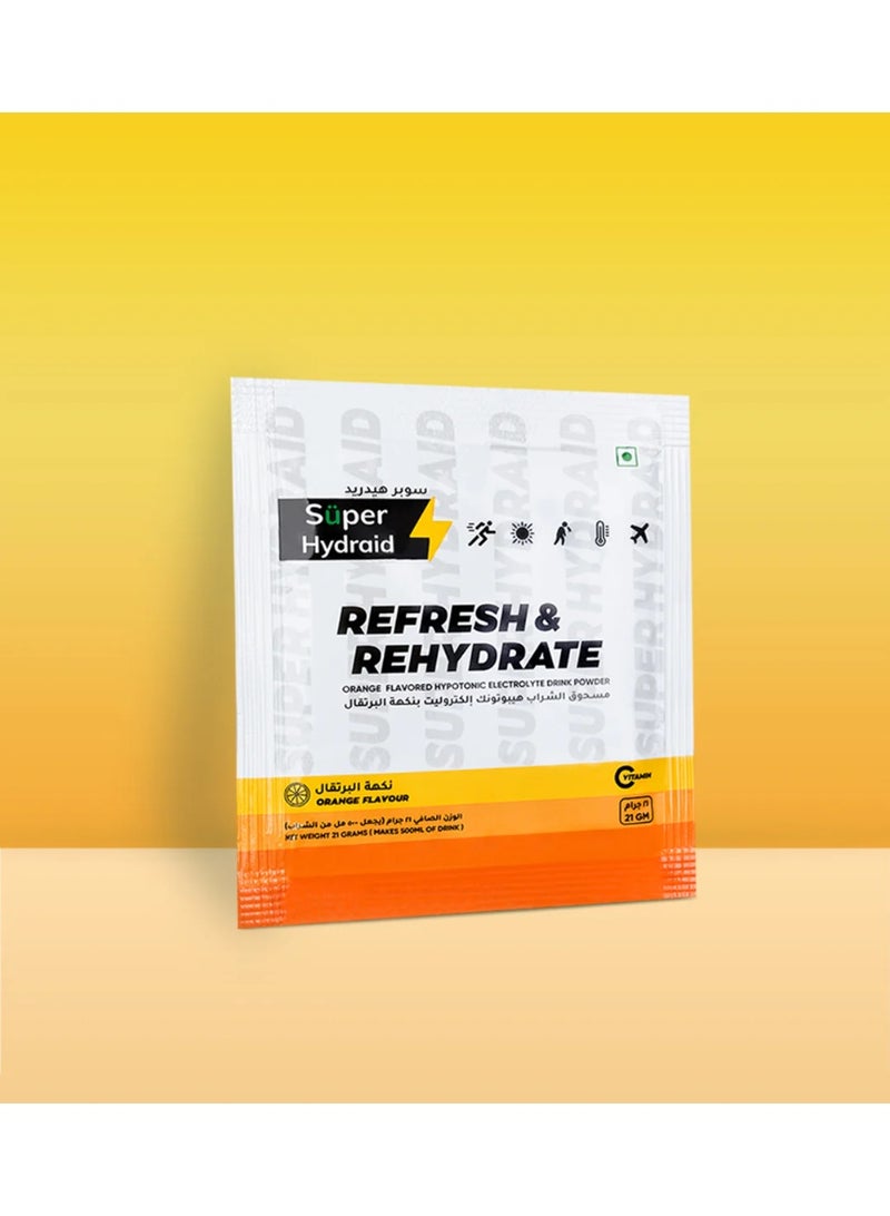 Super Hydraid Electrolyte Drink Mix - Orange - Image 3