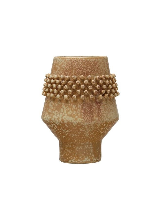 Stoneware Vase With Raised Dots Terracotta Reactive Glaze Brown 6.5'' - pzsku/Z114041BA6F28D50F7030Z/45/_/1693486571/31e633c0-f18c-423d-9bee-a3e1dea56b53