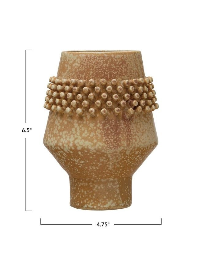 Stoneware Vase With Raised Dots Terracotta Reactive Glaze Brown 6.5'' - pzsku/Z114041BA6F28D50F7030Z/45/_/1693486575/f2759c83-cf58-407b-a17e-2dfceacefd78