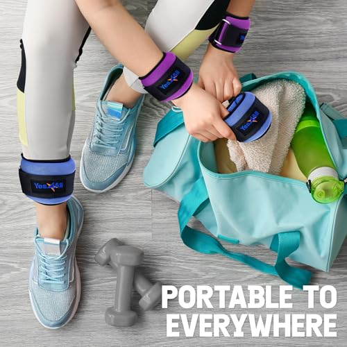 Yes4All Wrist & Ankle Weights Pair 1lb -10lbs for Women, Men Adjustable Strap - Walking, Jogging, Pilates, Gym Fitness Workout (2 lbs x2, Blue) - Image 5