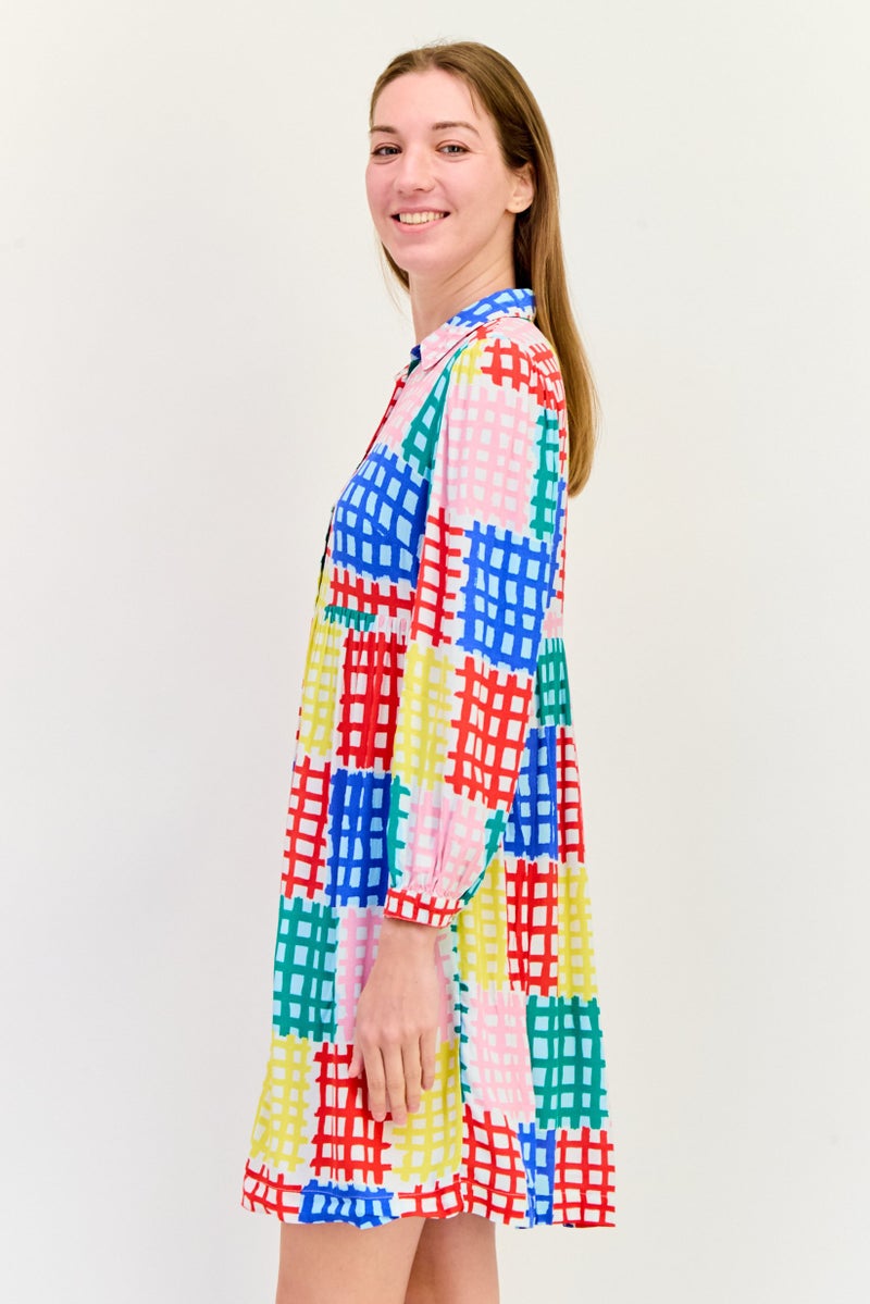 ONLY Women Allover Printed Mini Dress, Multicolor - Image 2