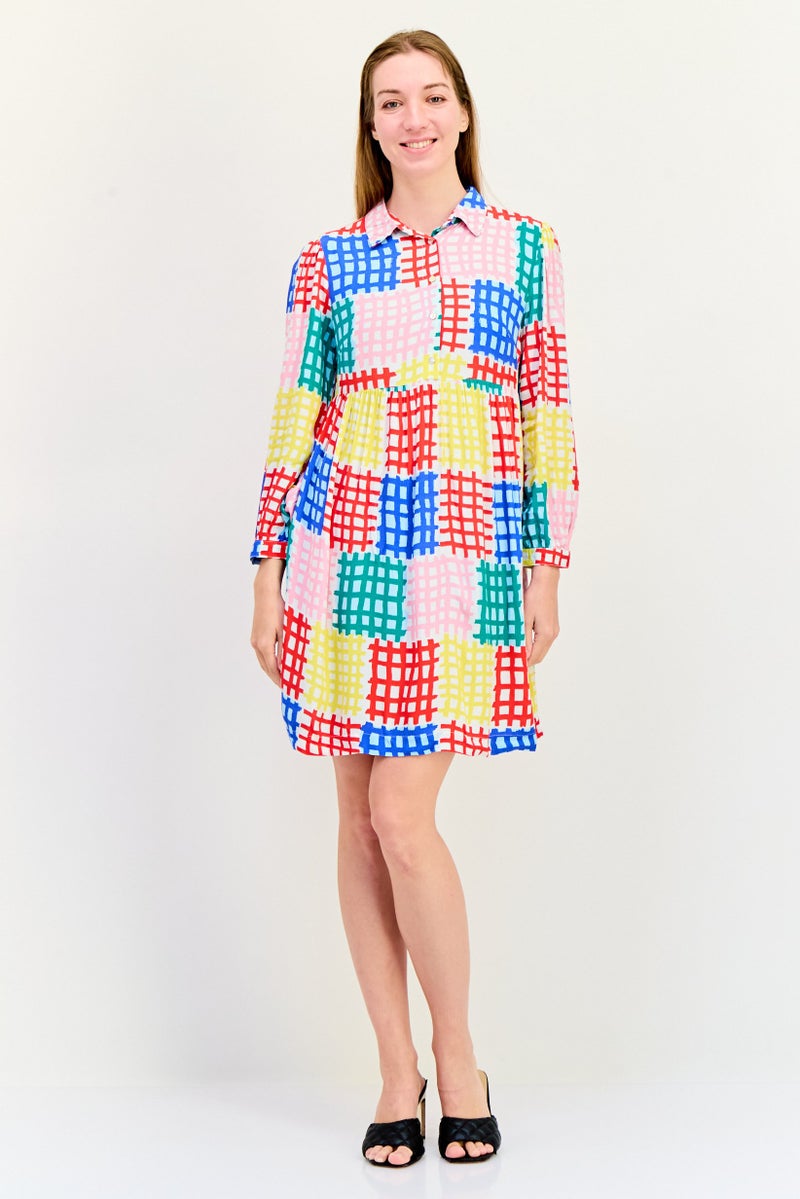 ONLY Women Allover Printed Mini Dress, Multicolor - Image 4