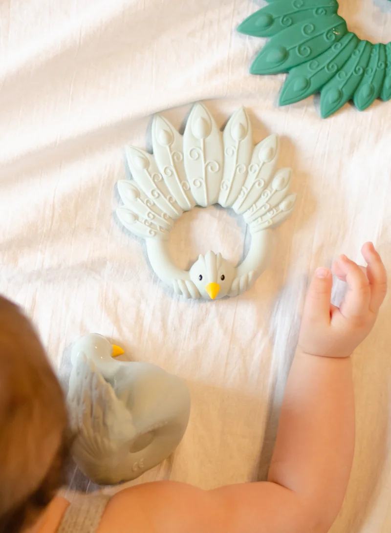 Natruba Natruba Teether Peacock - Light Blue